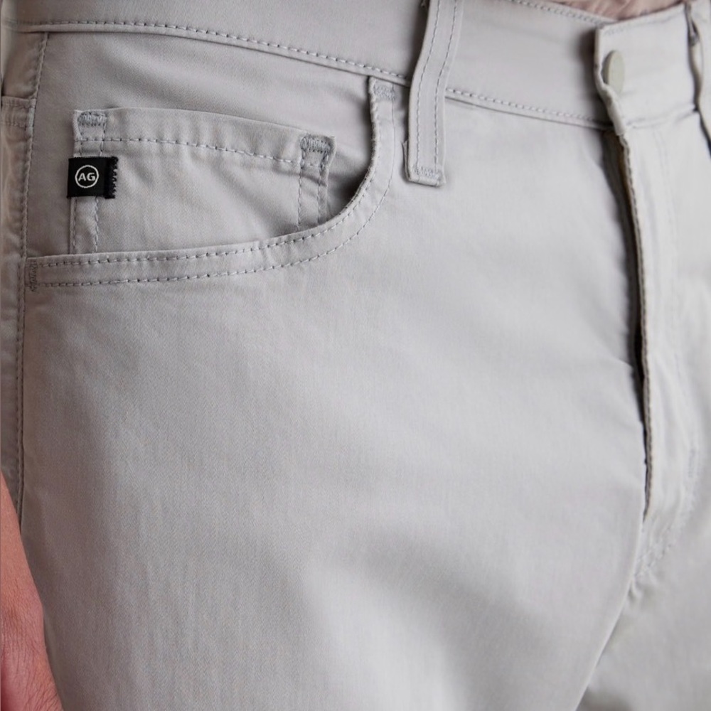 Ag Adriano Goldschmied Men's Light Gray Slim Jeans